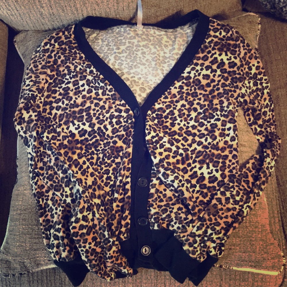 Cheetah print cardigan